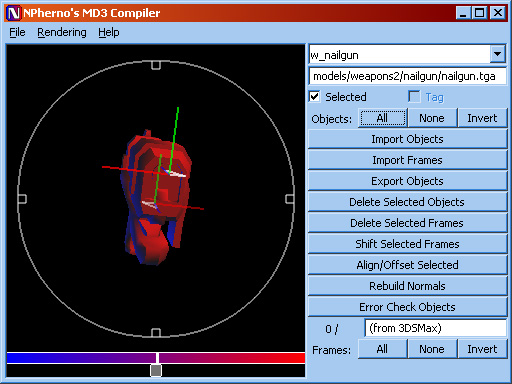 MD3 Compiler - imported model